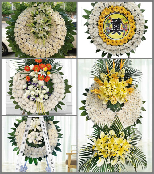 四川成都邛崃市夹关镇雕虎村花圈速递